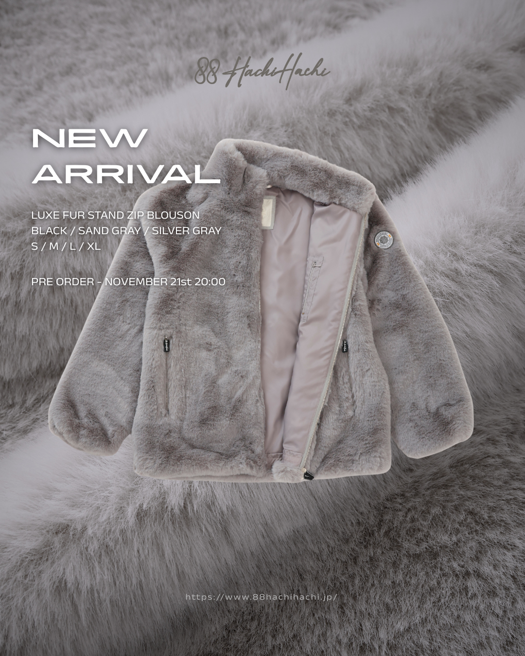 LUXE FUR STAND ZIP BLOUZON| ユニセックス・AWコレクション