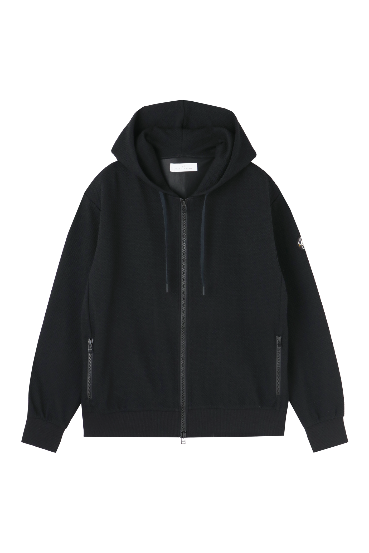 BUMPY LIGHT HOODIE|凹凸編み地・ジッパーポケット付・セットアップ対応|ドライブ・冷え対策・ユニセックス ...
