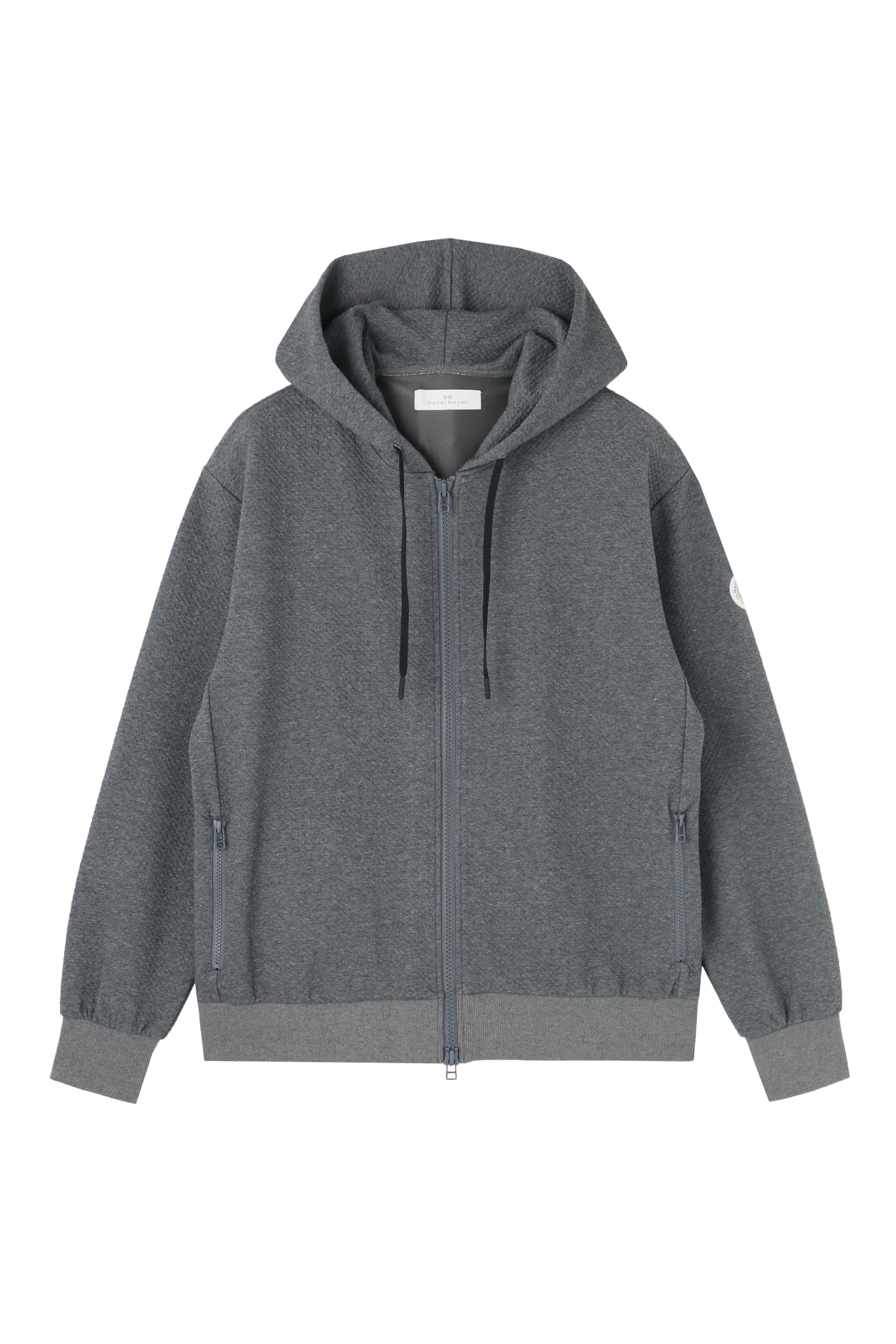 BUMPY LIGHT HOODIE|凹凸編み地・ジッパーポケット付・セットアップ対応|ドライブ・冷え対策・ユニセックス ...