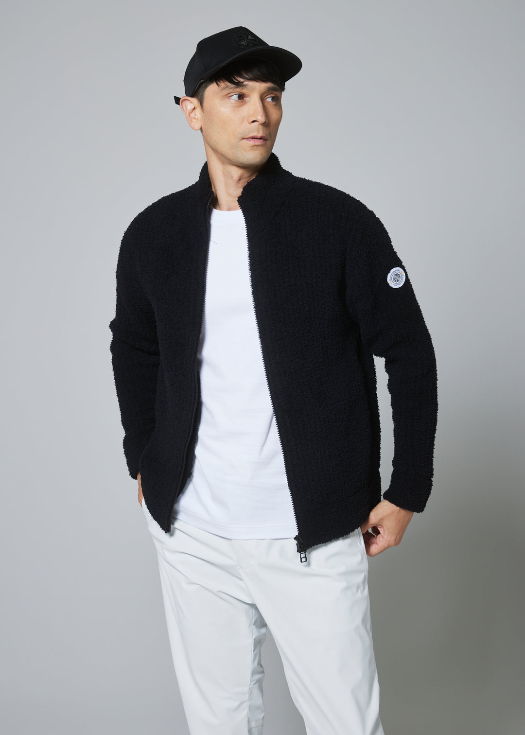 MOLE YARN KNIT ZIP BLOUSON｜軽量保温ワッフル・ダブルジップ 
