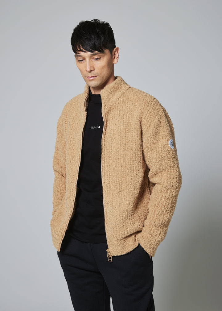MOLE YARN KNIT ZIP BLOUSON｜軽量保温ワッフル・ダブルジップ 