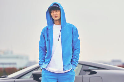 BUMPY LIGHT HOODIE|凹凸編み地・ジッパーポケット付・セットアップ対応|ドライブ・冷え対策・ユニセックス ...