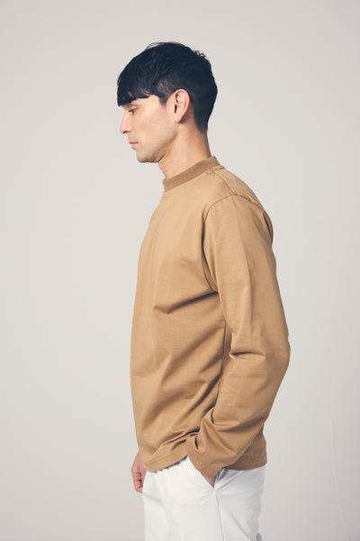 HIGH DENSITY MOCK NECK LONG SLEEVE TEE