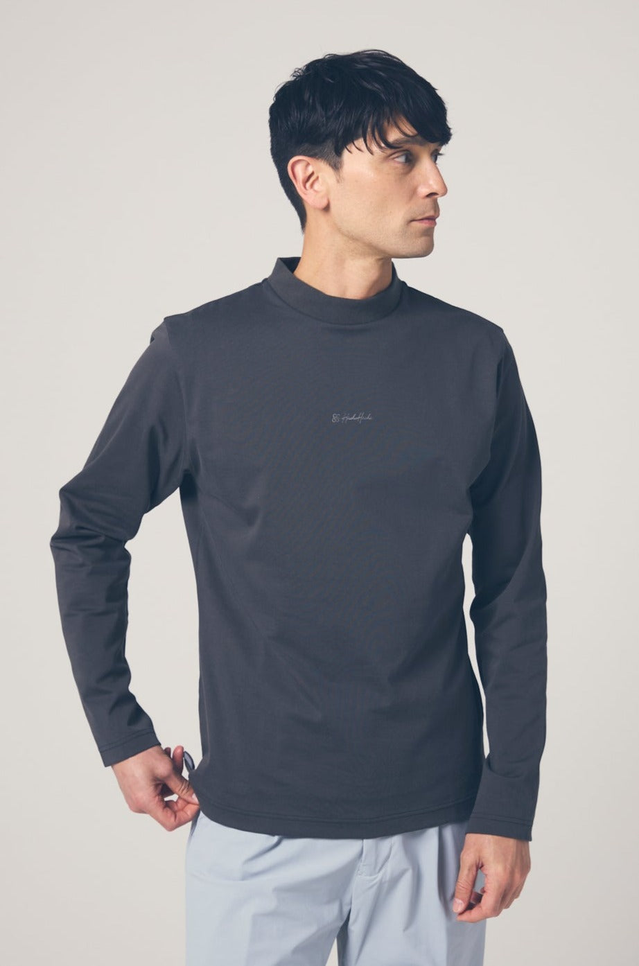 HIGH DENSITY MOCK NECK LONG SLEEVE TEE