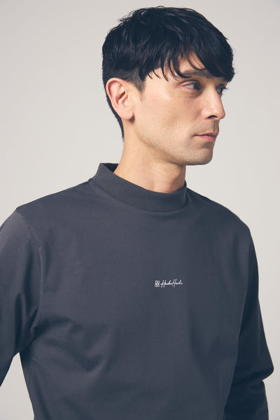 HIGH DENSITY MOCK NECK LONG SLEEVE TEE