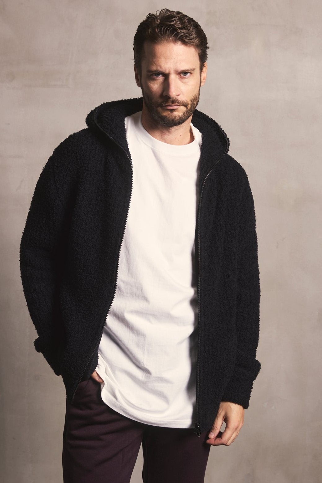 MOLE YARN KNIT HOODIE ver.2 | 軽量・ダブルジップ・保温ワッフル素材