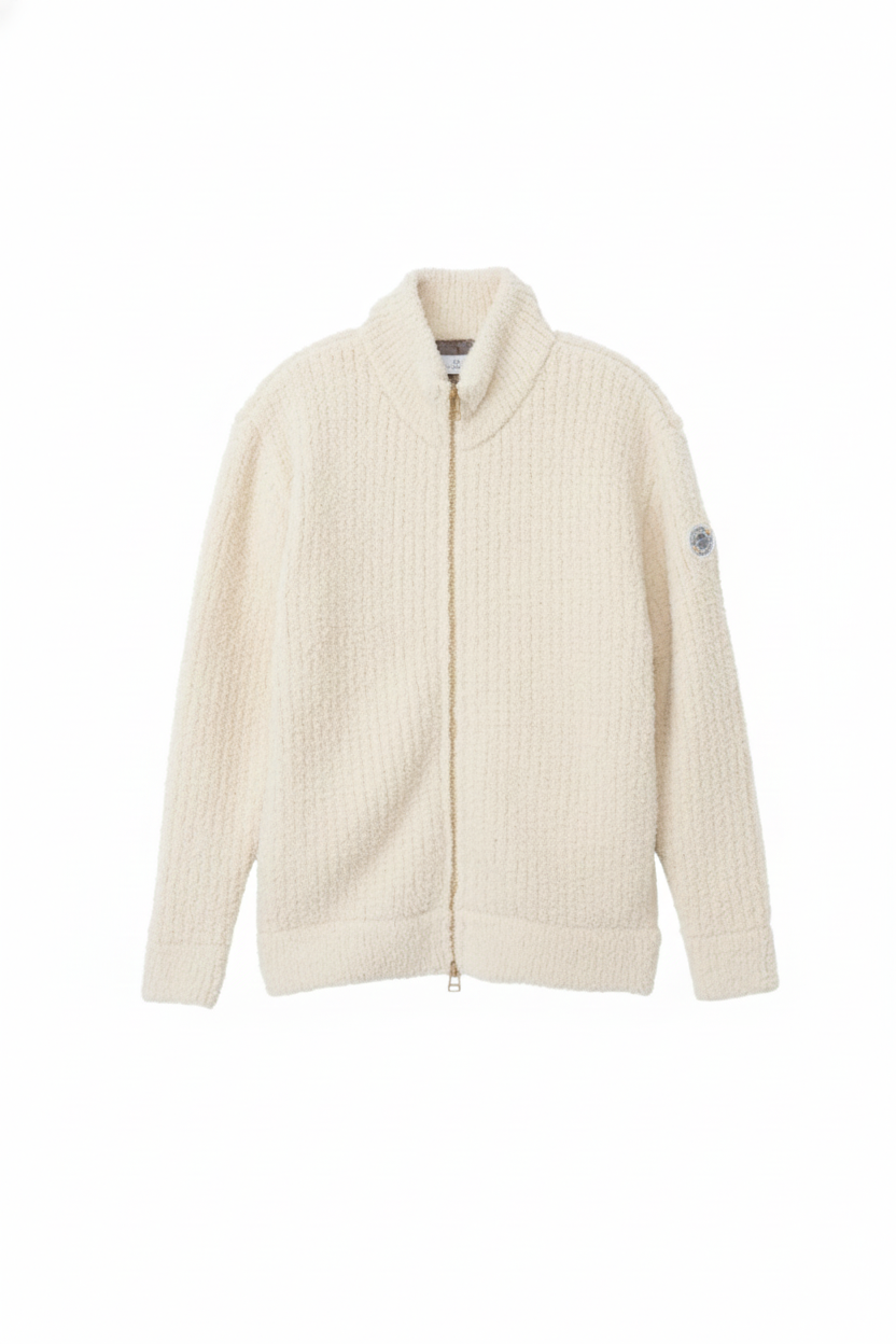 MOLE YARN KNIT ZIP BLOUSON｜軽量保温ワッフル・ダブルジップ 