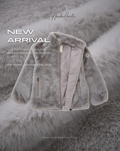 【受注商品】LUXE FUR STAND ZIP BLOUZON